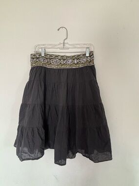 Vintage Spring Festival Bohemian Midi Skirt
